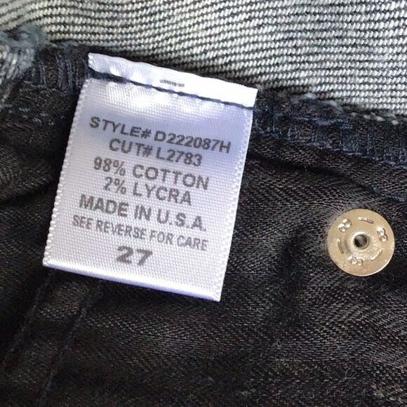 LF CARMAR Denim Mini Skirt Acid Wash Denim 5 Pocket Mini Skirt 27 - Picture 9 of 9